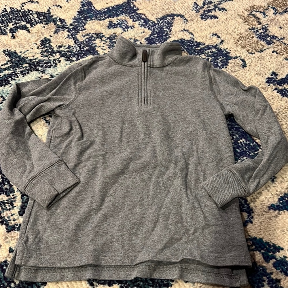 J-crew grey 3/4 zip sweater/sweat. Size 6/7